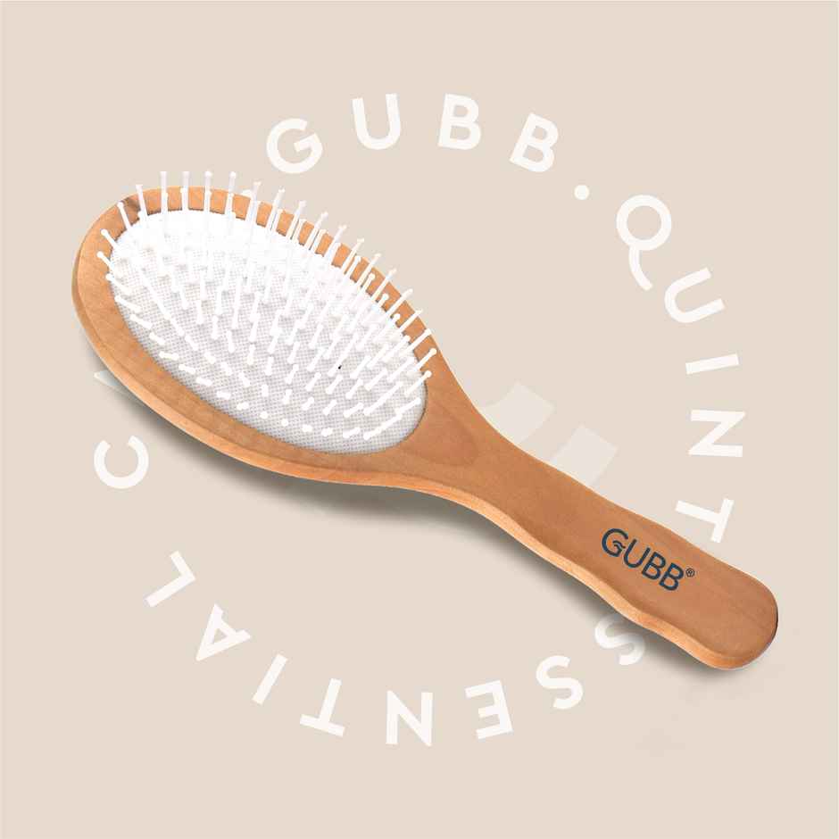 Gubb Oval Hair Brush Broad | Wooden Hues