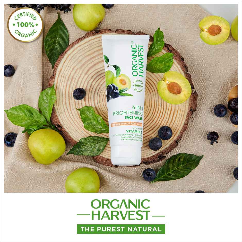 Organic Harvest 6 In1 Face Wash For Women Daily Use With Benefits Of Oil Control Cleansing