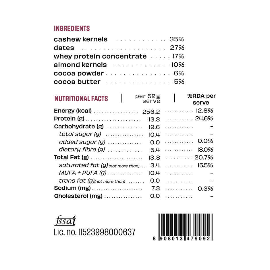 The Whole Truth Double Cocoa Protein Bar