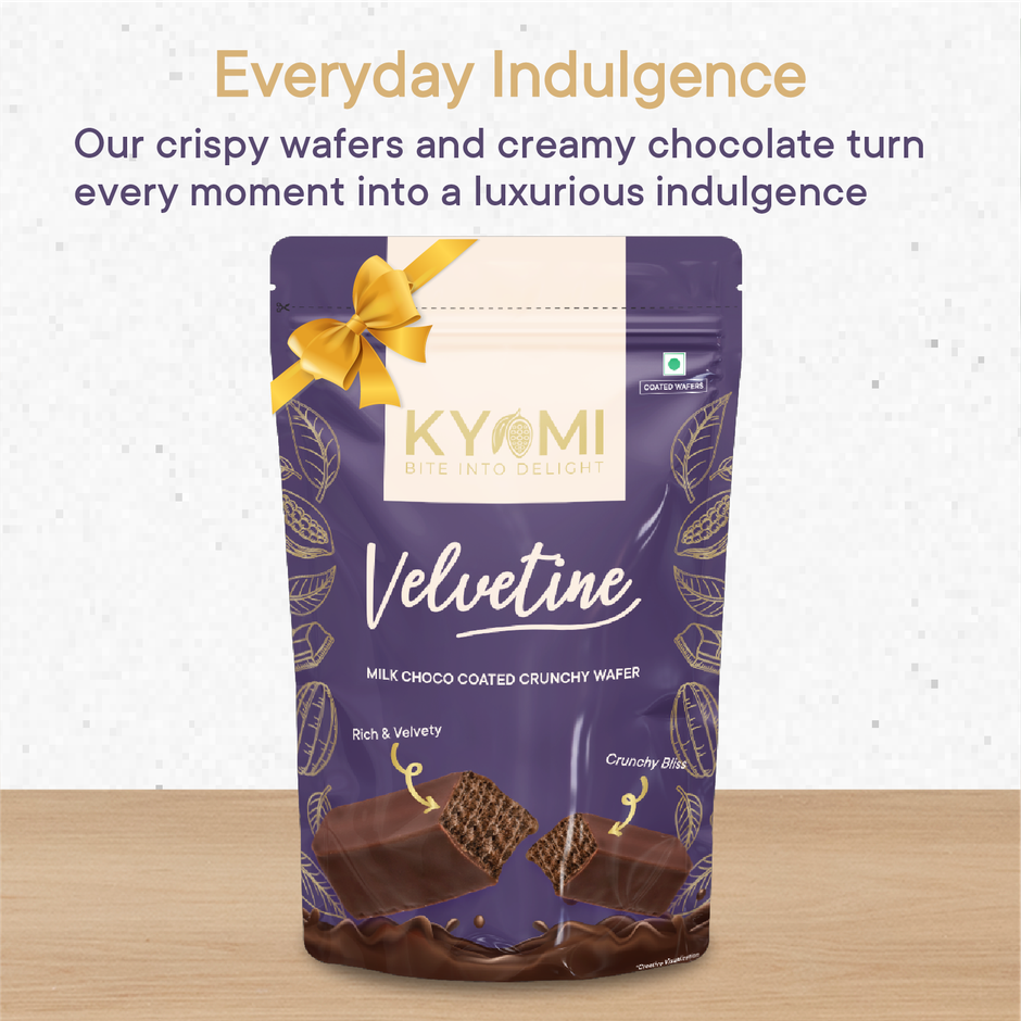 KYOMI Velvetine Milk Choco Coated Crunchy Wafers