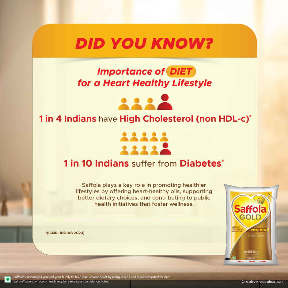 Saffola Gold Oil, Power of 3, Pouch Combo