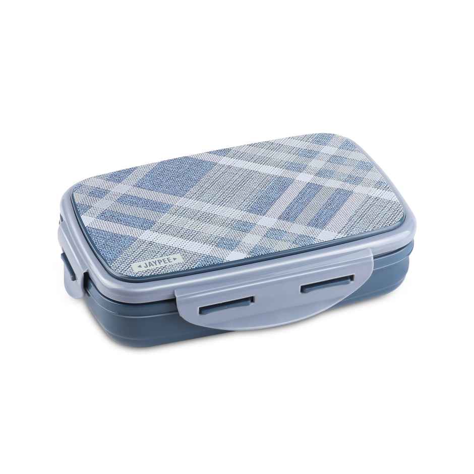 Jaypee Ecosteel Sr. Lunch Box with Spill Proof Box Inside | Inner stainless steel | Benz Blue - 500 ml