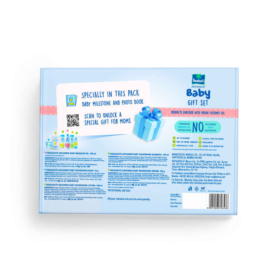 Parachute Advansed Baby Gift Pack with New Born Baby essentials