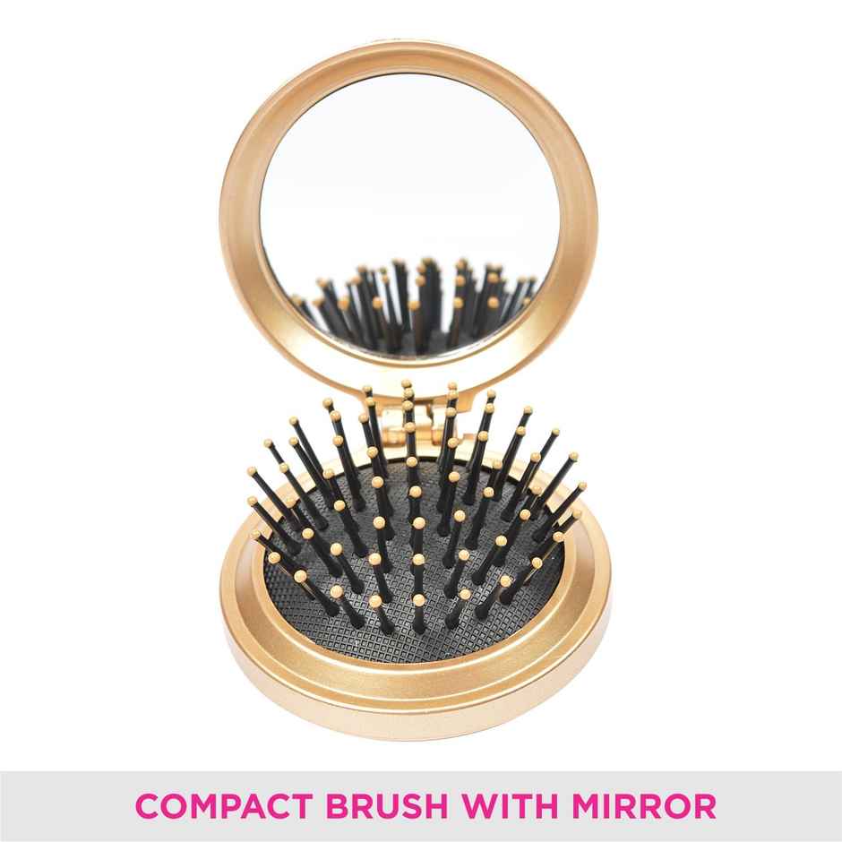 VEGA Compact Hair Brush with Foldable Mirror for Men and Women (R2-FM) - Assorted