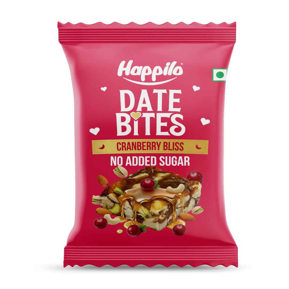 Happilo Premium Date Bites Cranberry Tin