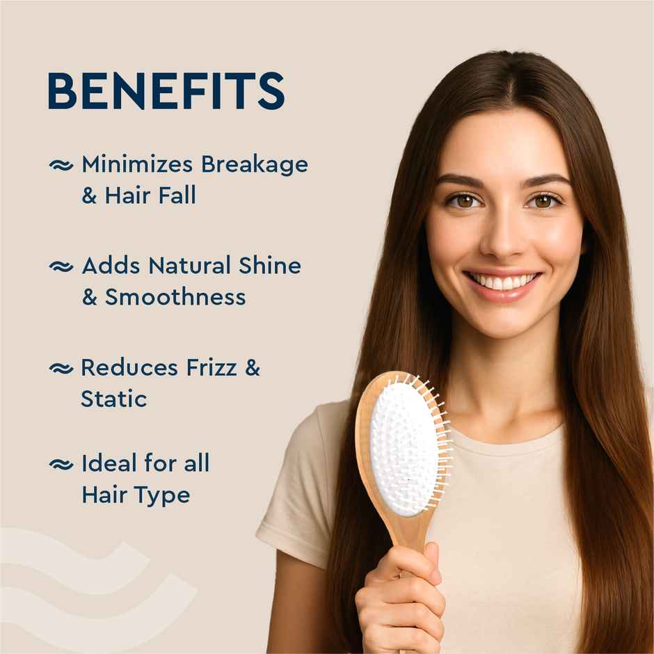 Gubb Oval Hair Brush Broad | Wooden Hues