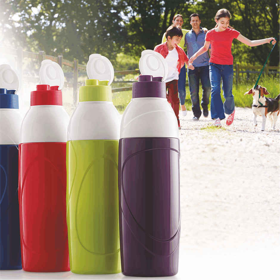Cello Plastic Puro Classic Water Bottle Keeps Content Cold for Long Hours | Assorted | 730 ml