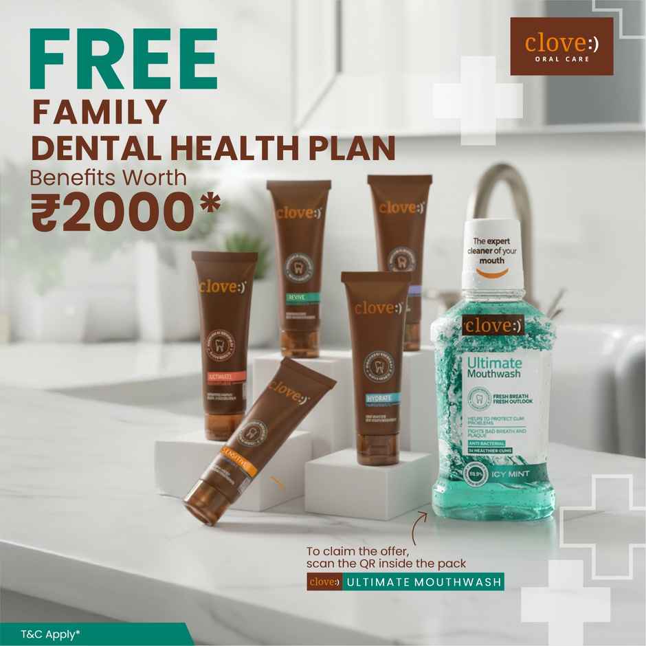 Clove Ultimate Mouthwash Antibacterial & Anti-Plaque Kills 99.9% Germs Fresh Icy Mint Flavour