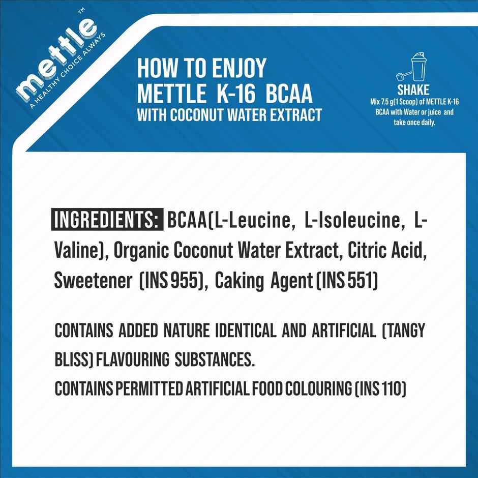 Getmymettle K16 Bcaa (Tangy Bliss)