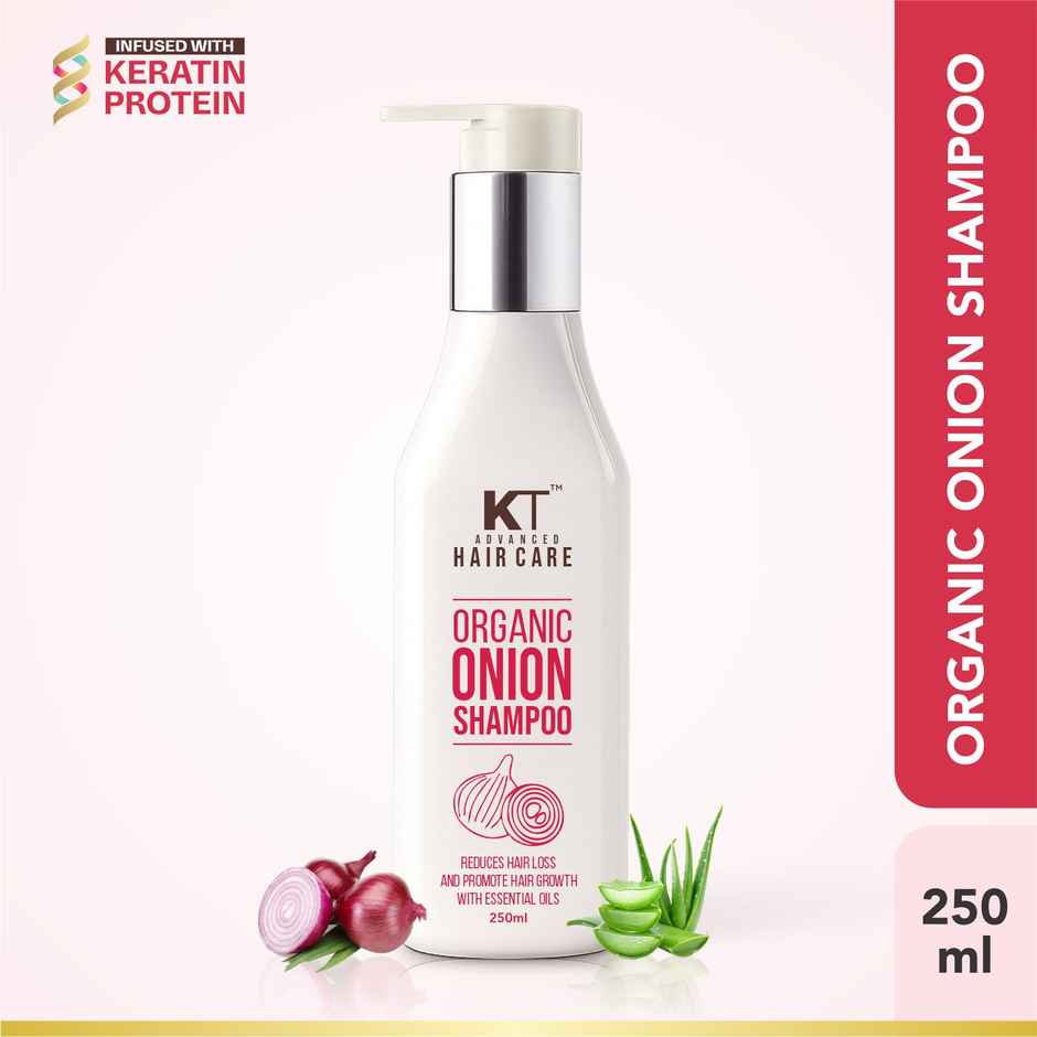 KT Professional Organic Onion Shampoo with Essential Oils & Aloe Vera
