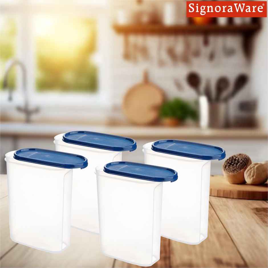 SignoraWare Modular Container Oval No 4 |Set of 4 | C136 Blue