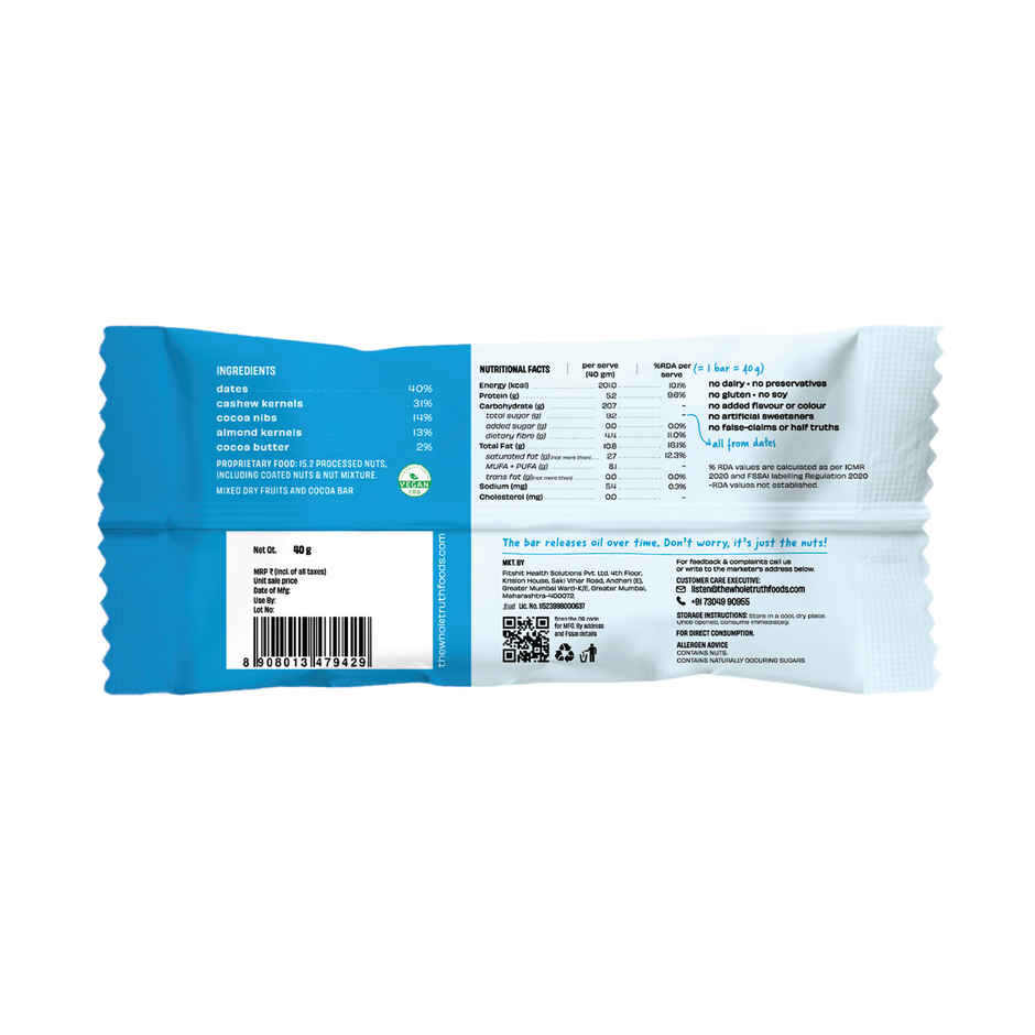 The Whole Truth Almond Choco Fudge Energy Bar