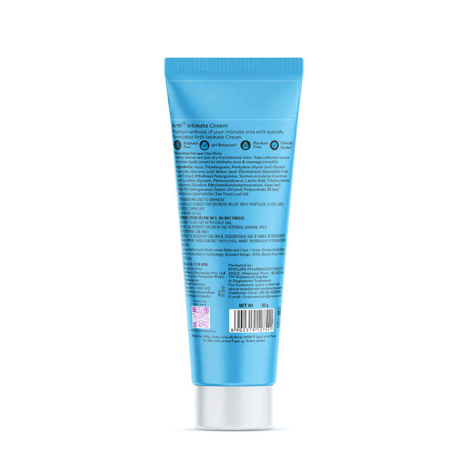 Arth Intimate Cream | Daily Soothing Vaginal Vulva Moisturizer Lotion | For Dryness, Itchiness