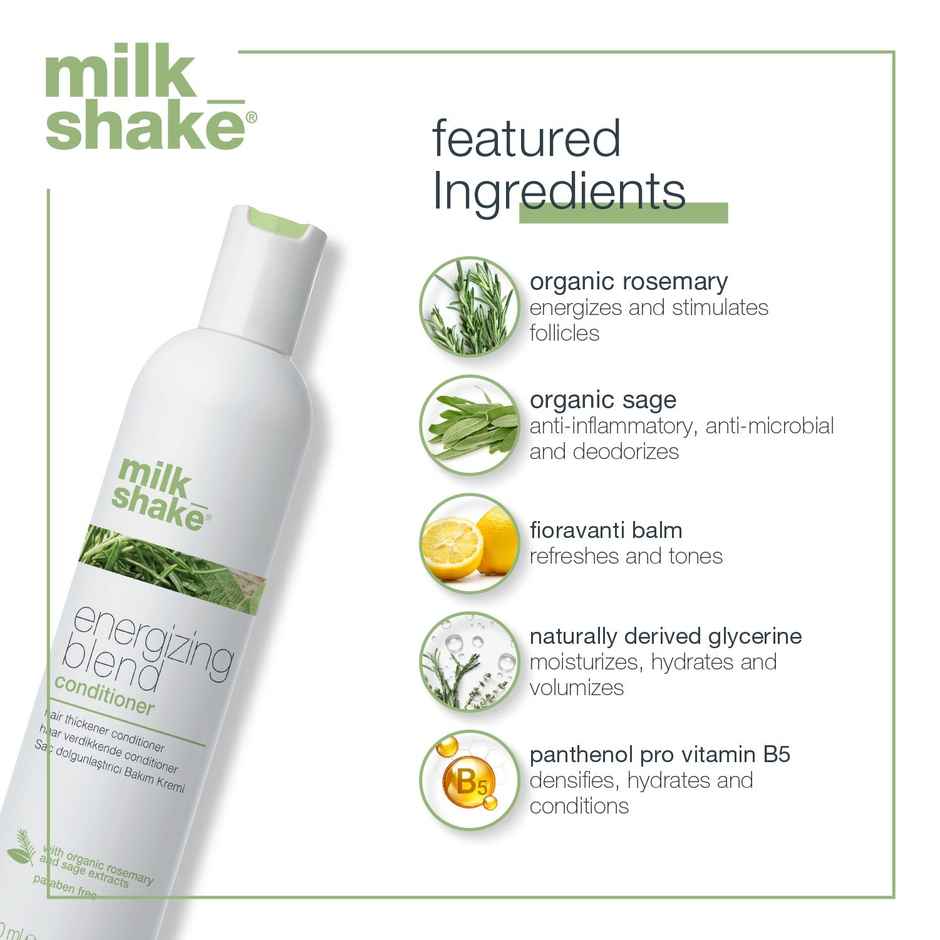 Milkshake Energizing Blend Conditioner For Hair Loss, Fine Hair With Organic Rosemary & Sage