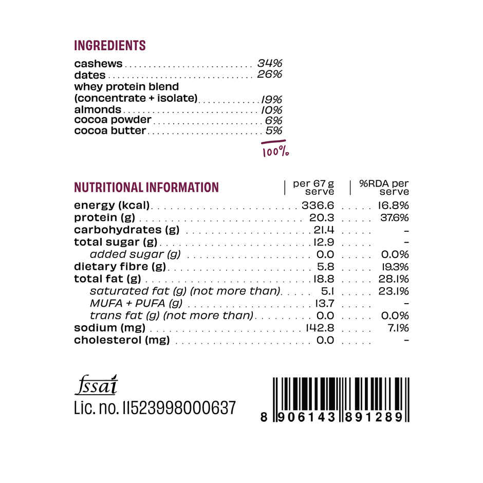 The Whole Truth 20g Protein Double Cocoa Protein Bar