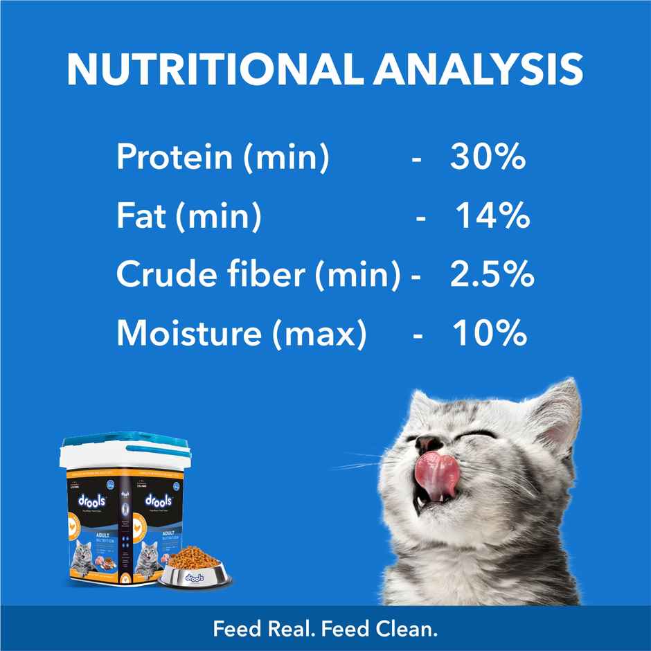 Drools Real Chicken Adult Dry Cat Food Inside Container 5kg