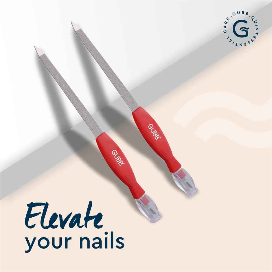Gubb 2 In 1 Nail File & Cuticle Timmer - Assorted