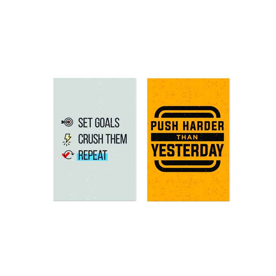 Paper Plane Design Motivational Gym/Fitness Workout Posters | Set of 10 | (12 Inch x 18 Inch) D17