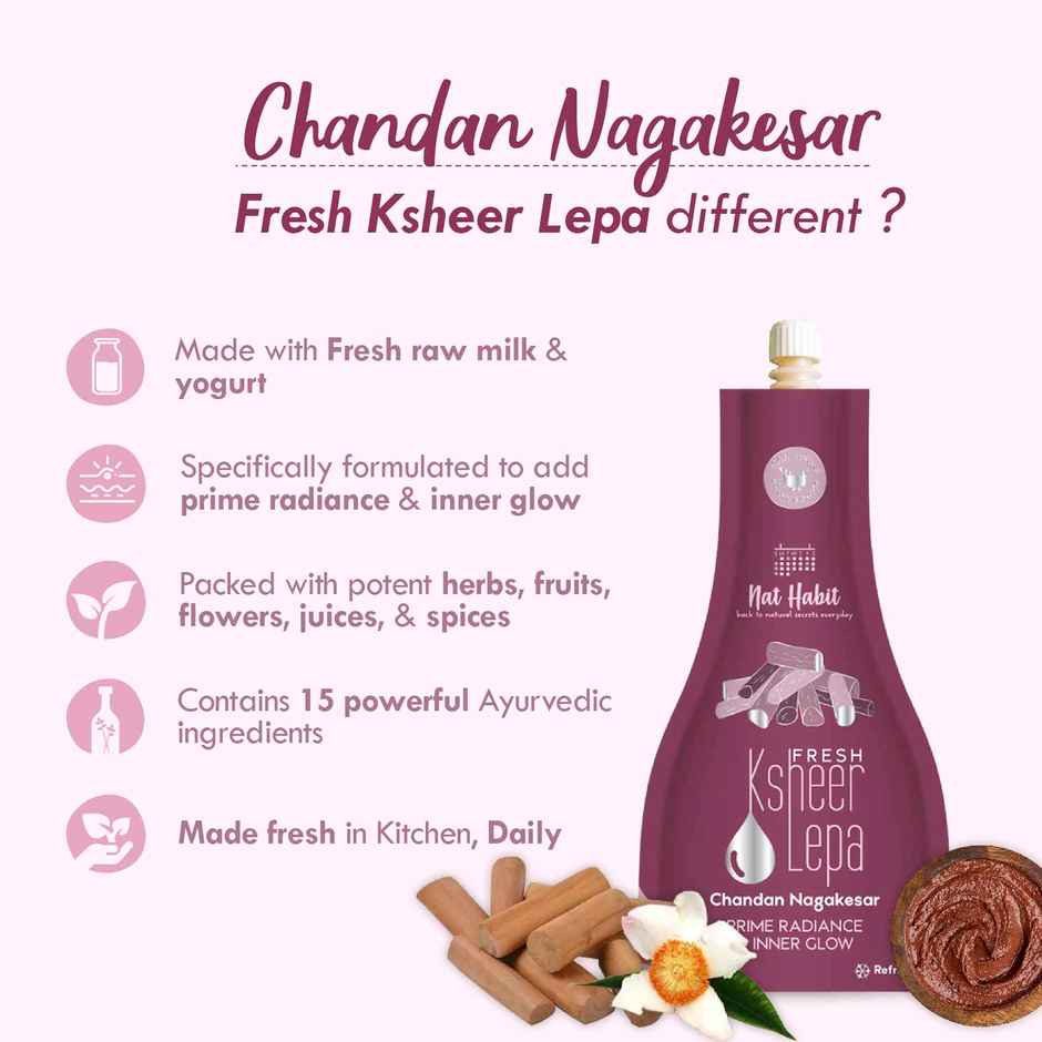 Nat Habit Fresh Chandan Face Pack for Skin Glow