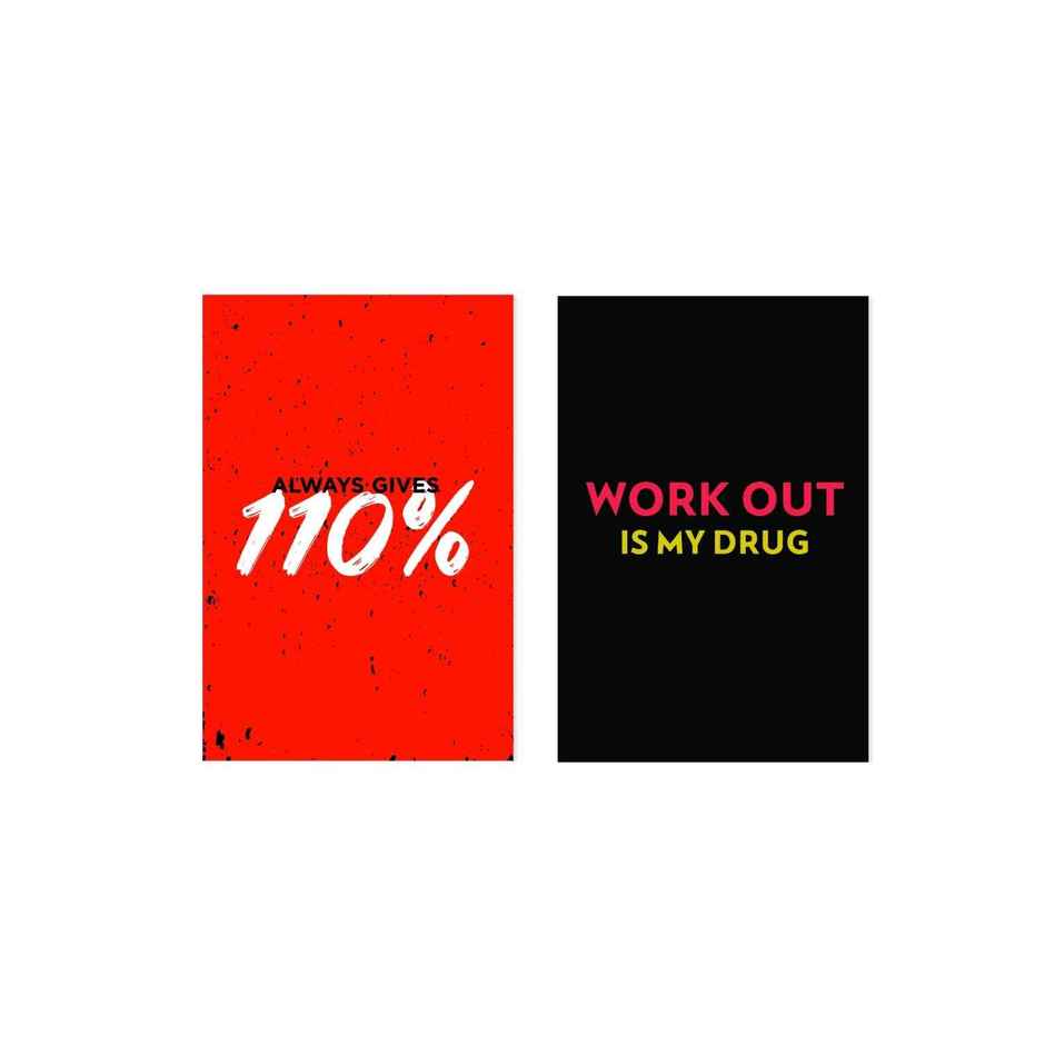 Paper Plane Design Motivational Gym/Fitness Workout Posters | Set of 10 | (12 Inch x 18 Inch) D19
