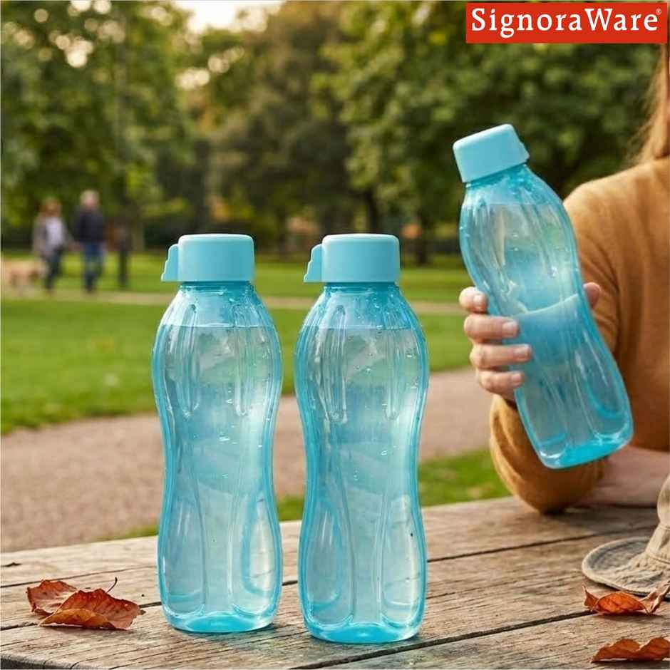 SignoraWare Aqua Fresh-Z BPA-Free Plastic Water Bottle, Airtight & Leakproof | Blue