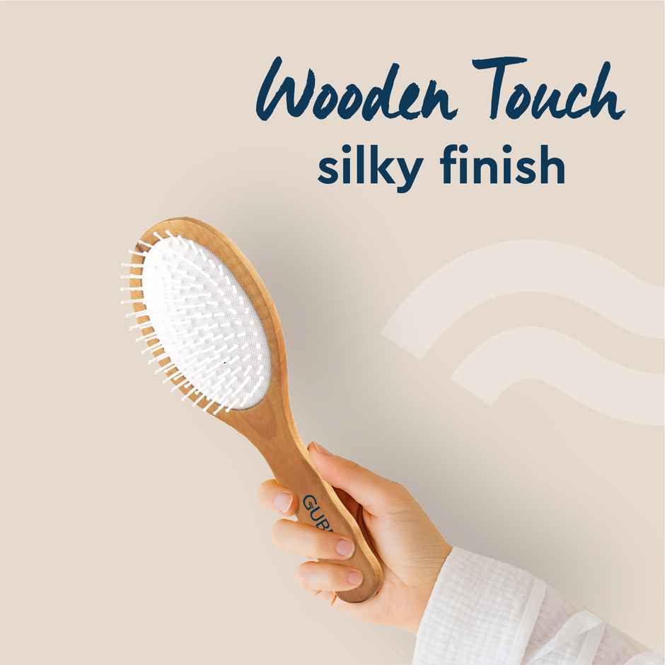 Gubb Oval Hair Brush Broad | Wooden Hues