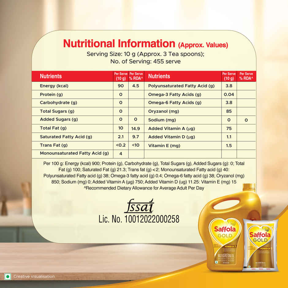Saffola Gold Oil Power of 3