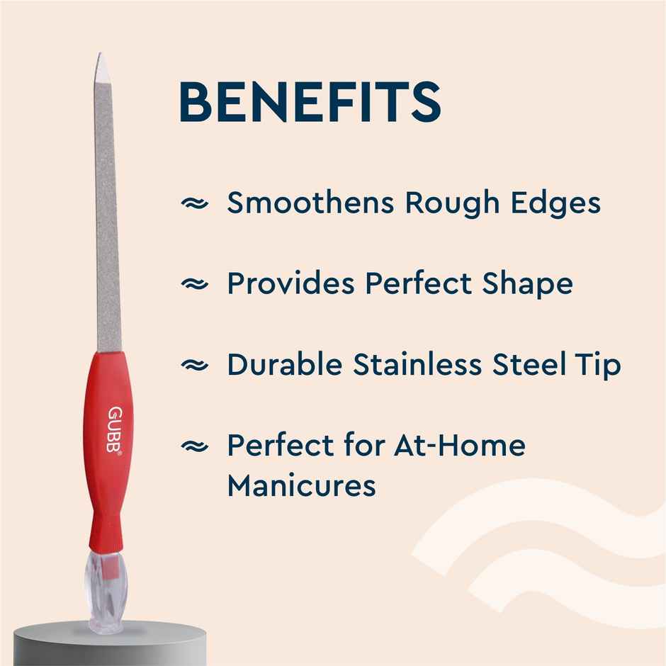 Gubb 2 In 1 Nail File & Cuticle Timmer - Assorted