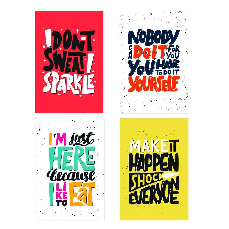 Paper Plane Design Motivational Gym/Fitness Workout Posters | Set of 10 | (12 Inch x 18 Inch) D14