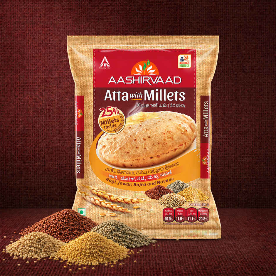 Aashirvaad Atta with Millets for Daily Nutrition | Power of 5 Grains