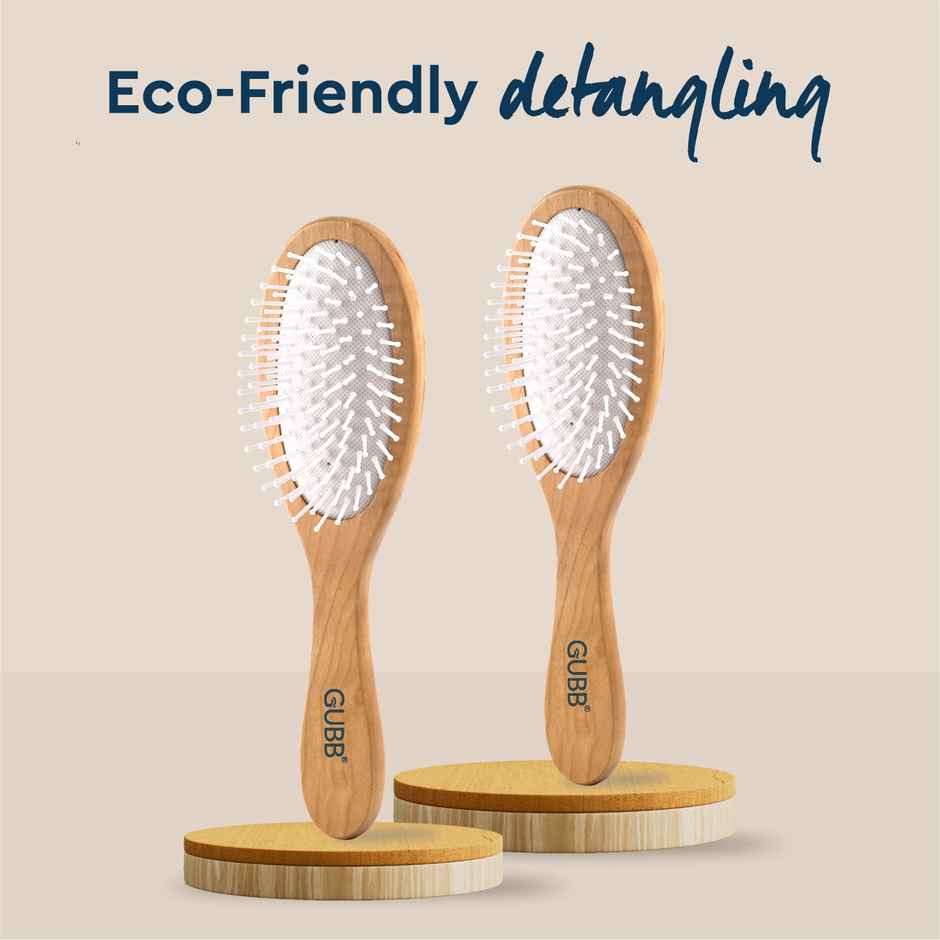 Gubb Oval Hair Brush | Wooden Hues