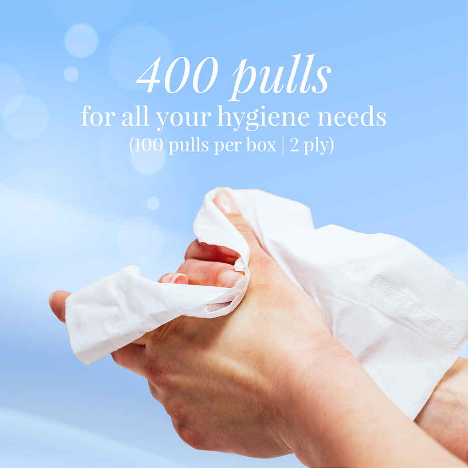 Origami So Soft Facial Tissues Box | 2 Ply | 100 Pulls Per Box | Pack of 4