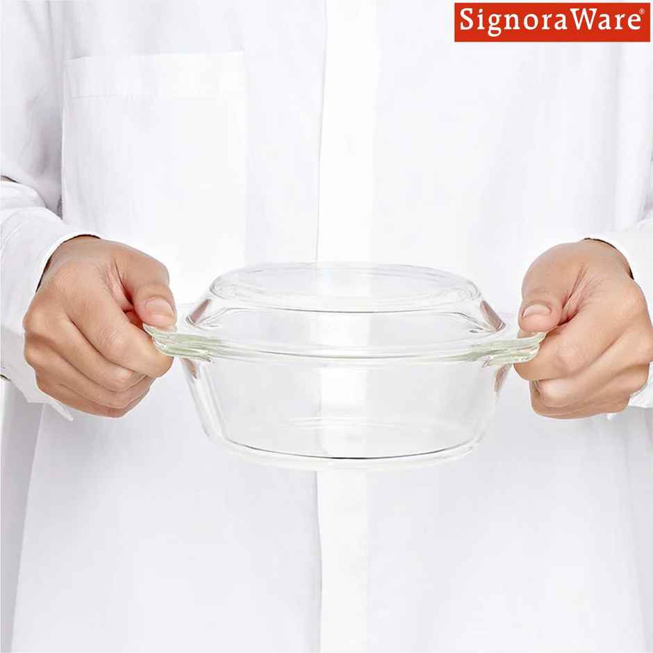 SignoraWare Bake 'N' Serve Casserole Borosilicate Glass | 1500 ml | 1223 Clear