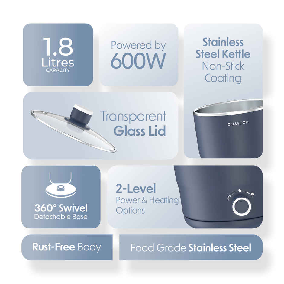 Cellecor CMK18 Multi Cook Kettle | Navy Blue