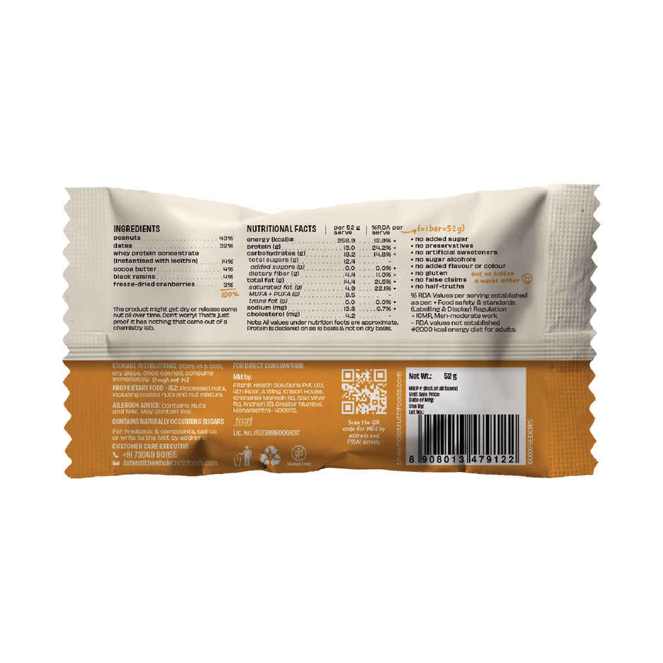 The Whole Truth Peanut Butter Protein Bar