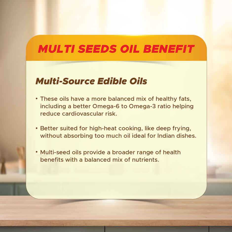 Saffola Gold Oil (Pouch) 1 l * 3 & Daawat Rozana Basmati Rice Super 90 5 kg with 1 kg Sugar Free