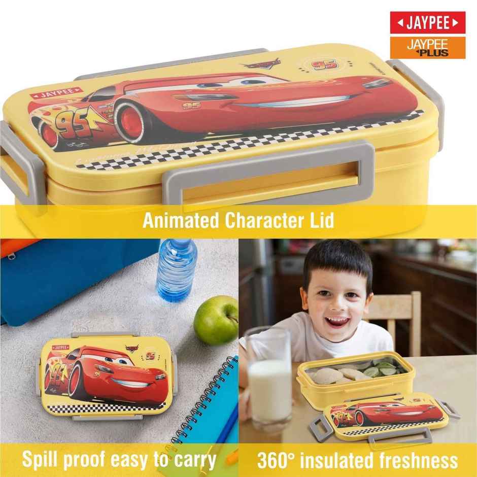 Jaypee Maxteel Jr Stainless Steel Insulated Lunch Box for School Kids, Yellow, (620+150 ml)