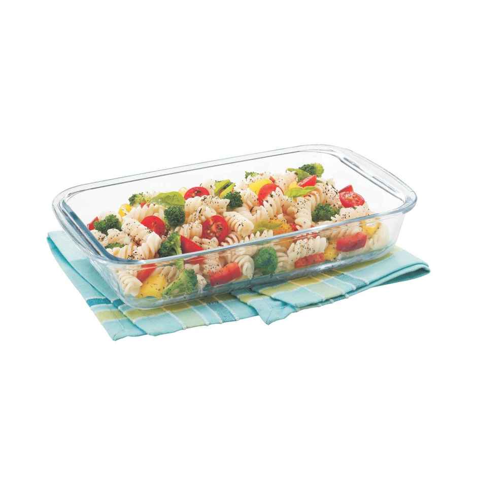 Signoraware Bake N Serve Rectangular Dish | 1000 ml | Clear | Baking Tray, Glass Bakeware