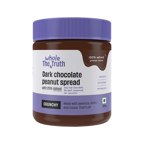 The Whole Truth Crunchy Dark Chocolate Peanut Spread