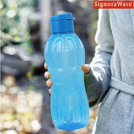 Flip Top Aqua Fresh Bottle 1 Ltr Blue
