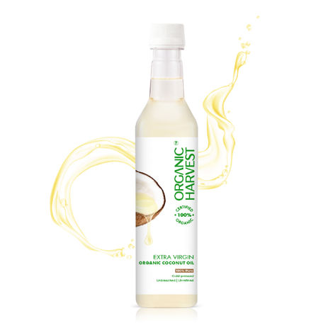 Organic Harvest Cold Pressed Extra Virgin Organic Coconut Oil For All Types Of Hair Skin
