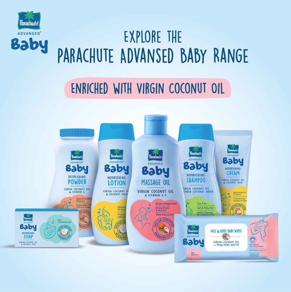 Parachute Advansed Baby Face & Body Baby Wipes with Virgin Coconut Oil & 99% Pure Water