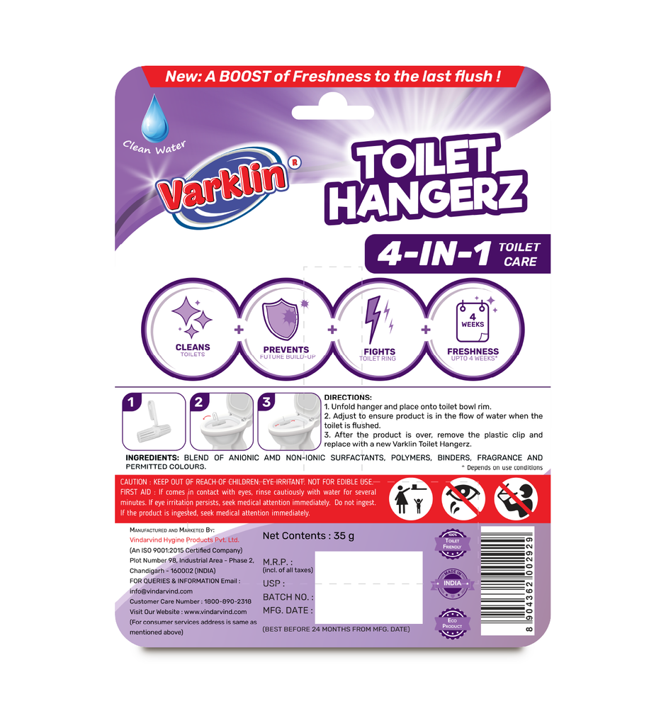Varklin Toilet Hangerz Lavender | Pack Of 1