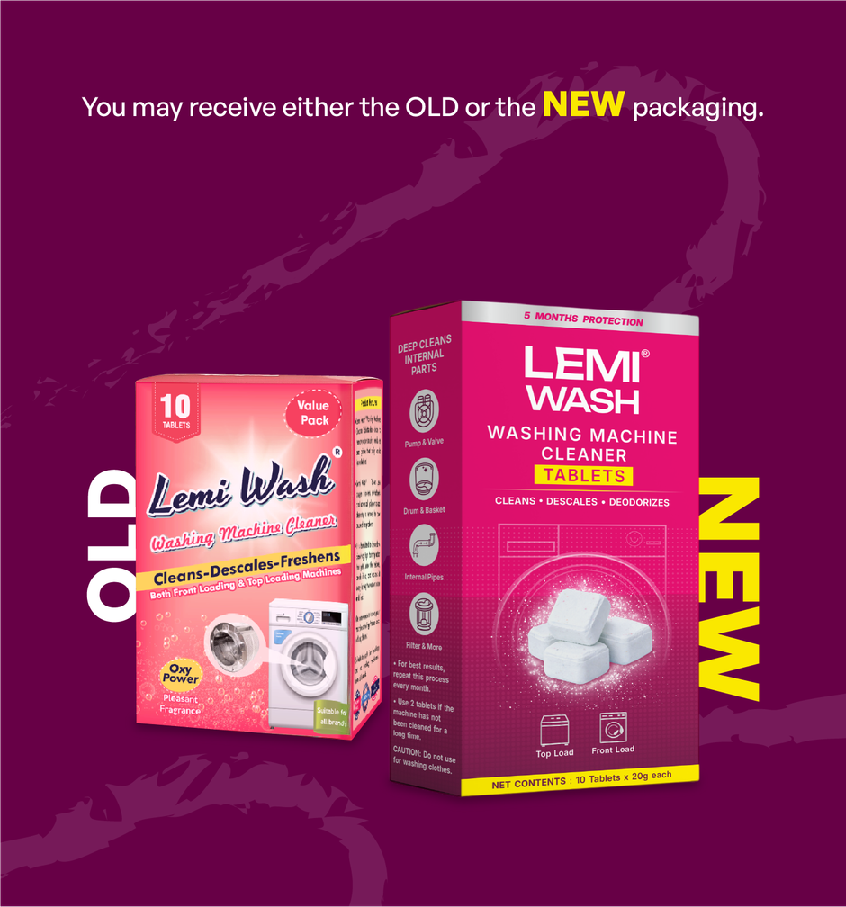 Lemiwash Washing Machine Cleaner 10 Tablets | Eliminates Odor | For Front And Top Loading