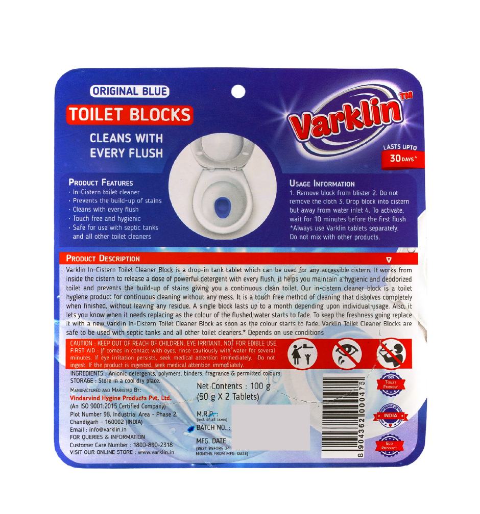 Varklin Toilet Blocks | Pack Of 6 | Toilet Flush Cleaner Balls