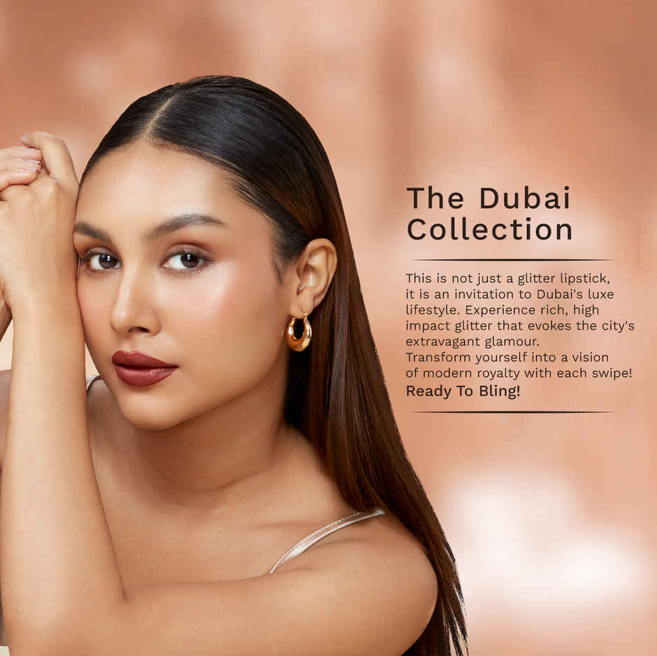 Pilgrim Dubai Luxe Lifestyle Glitter Lipstick For Women | The Khalifa 02