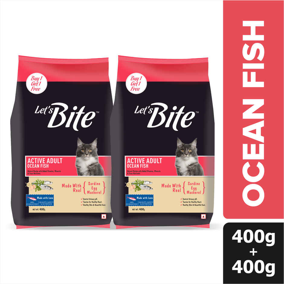 Let'S Bite Active Adult Dry Cat Food - Ocean Fish (Buy 1 Get 1 Free)