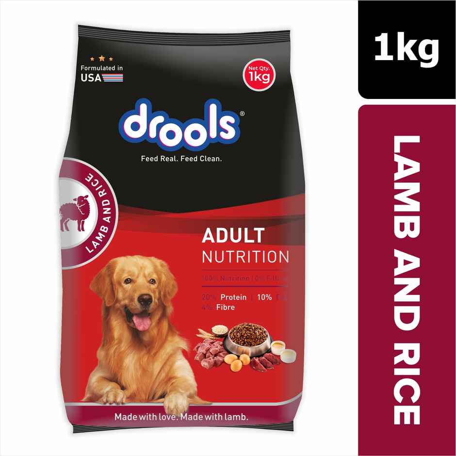 Drools Lamb and Rice Adult Dry Dog Food 1 kg