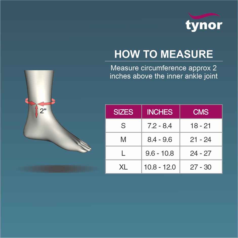 Tynor Ankle Binder | Grey | Large | 1 Unit