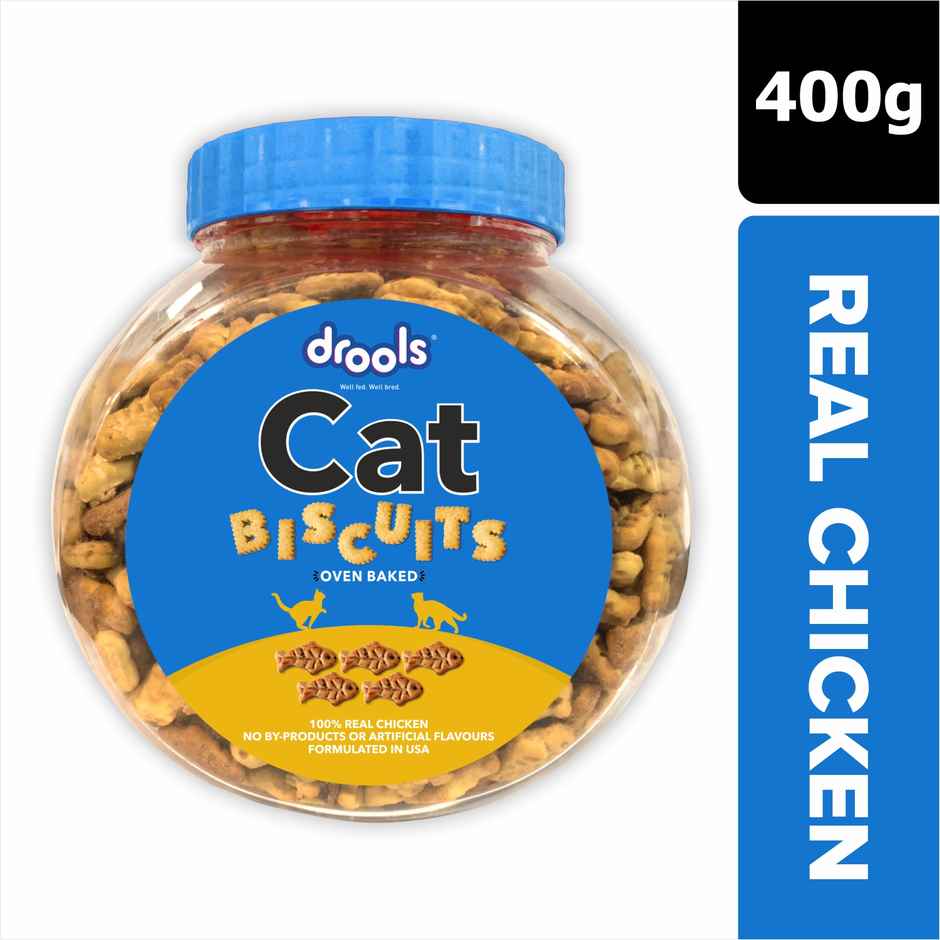 Drools Real Chicken Cat Biscuit Treats Jar